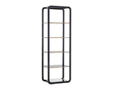 Ambretta Stainless Steel Framed Bookcase