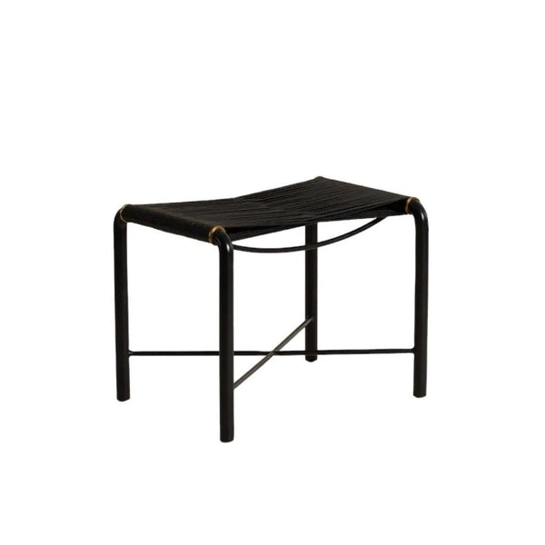 Riz Leather Upholstered Stool