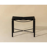 Riz Leather Upholstered Stool