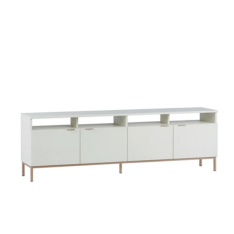 Ambrose Wooden Iron Modular Media Console And Cabinet