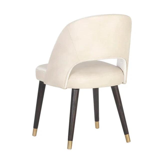 Monae Leather Upholstered Armless Dining Chair