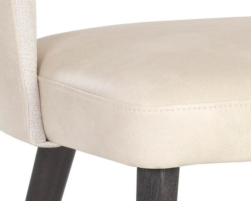 Monae Leather Upholstered Armless Dining Chair