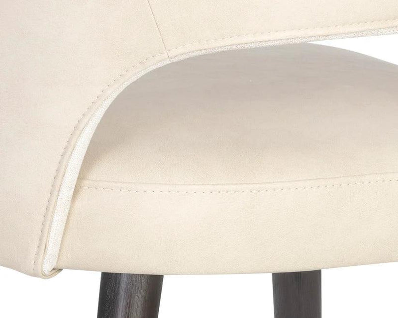 Monae Leather Upholstered Armless Dining Chair