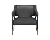 Derome Leather Upholstered Unique Lounge Chair