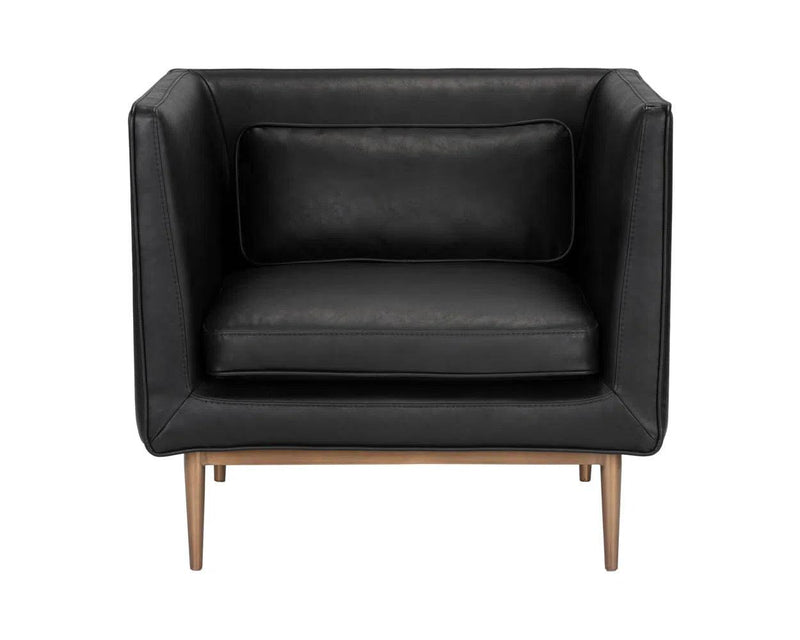 Batavia Leather Upholstered Bold Armchair