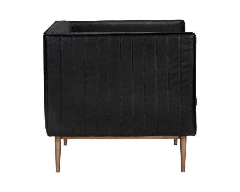 Batavia Leather Upholstered Bold Armchair