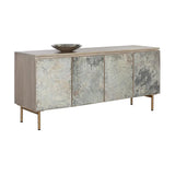 Mirabelli Sideboard With Brass Legs And Cord Management