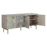 Mirabelli Sideboard With Brass Legs And Cord Management