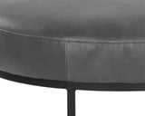 Elgin Leather Upholstered Modern Round Ottoman