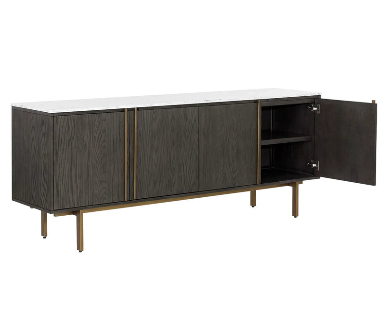 Briar Wooden Marble Top Sideboard