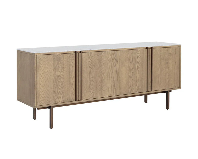 Briar Wooden Marble Top Sideboard