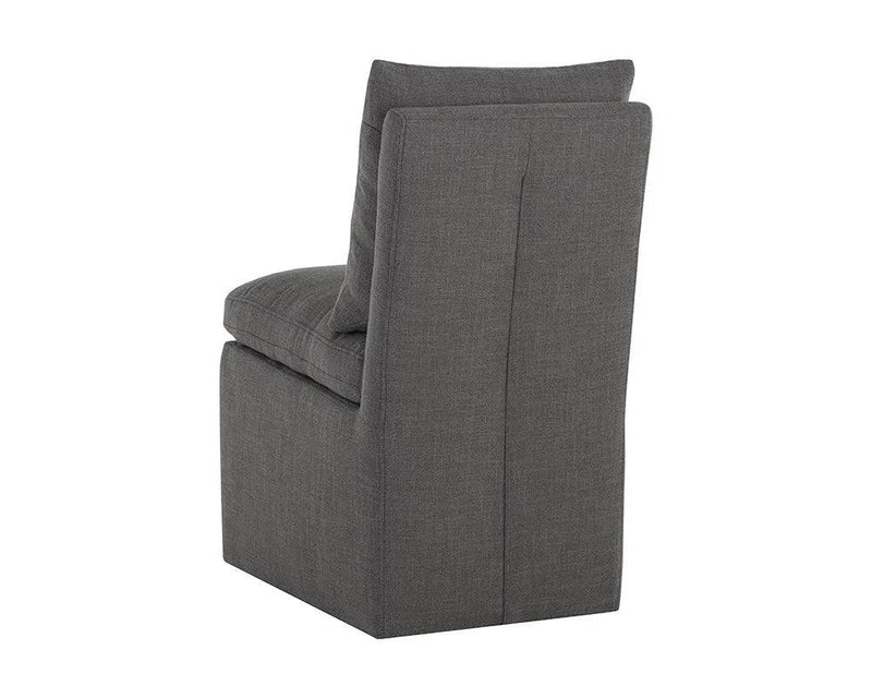 Glenrose Fabric Upholstered Wheeled Dining Chair