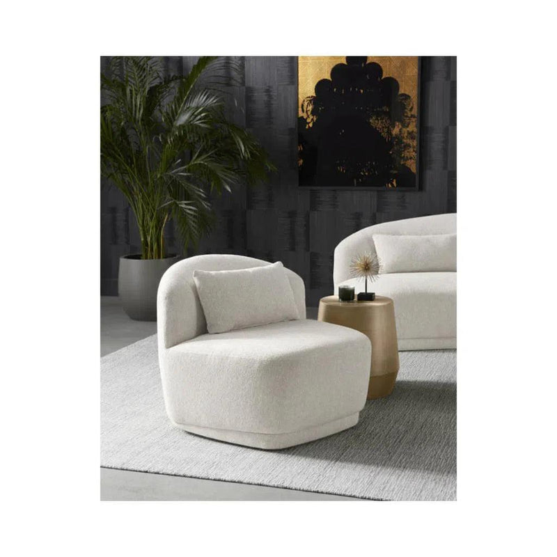 Soraya Fabric Upholstered Swivel Armless Chair