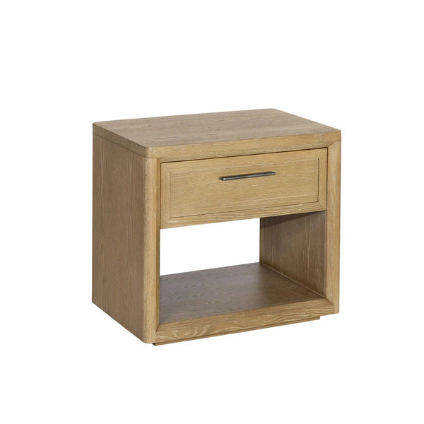 Oakville Nightstand With Soft Closing Drawer and Iron Handle