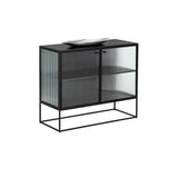 Parsons Iron Framed Glass Door Sideboard