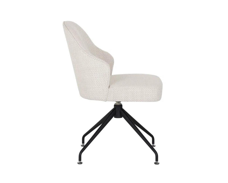 Bretta Leather Upholstered Swivel Armless Dining Chair