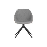 Mccoy Leather Upholstered Swivel Dining Chair