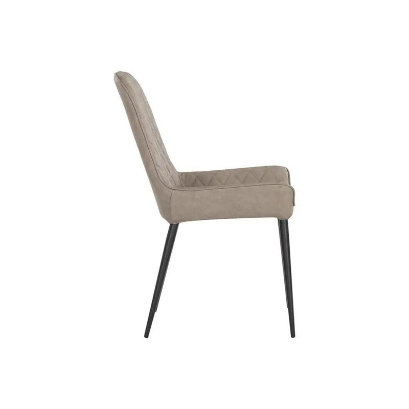 Iryne Leather Upholstered Armless Dining Chair