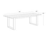 94" Tropea Wooden Outdoor Rectangular Dining Table