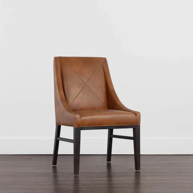 Zion Leather Upholstered Armless Dining Chair