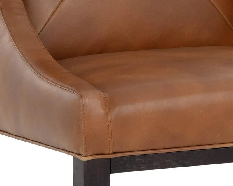 Zion Leather Upholstered Armless Dining Chair