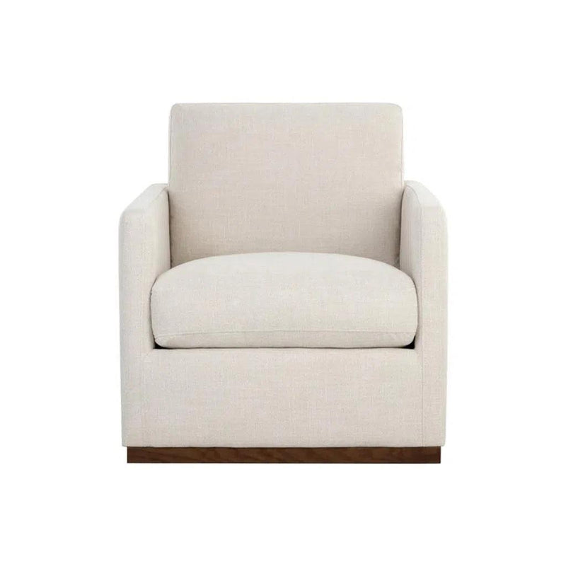 Portman Upholstered Swivel Robust Designed Lounge Chair