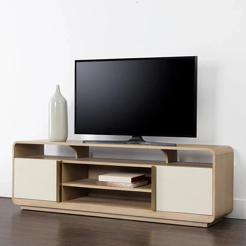 Kayden Media Console And Cabinet With Soft Closing Doors