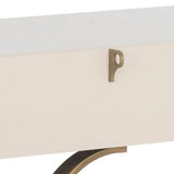 Celine Console Table Cream With Antique Brass Legs