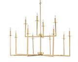 Kaya Chandelier Brass Finish Modern Lighting Fixture