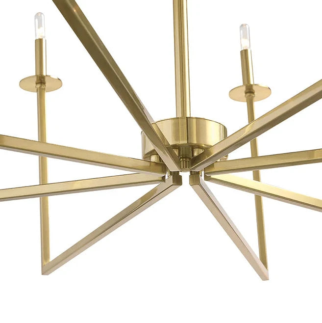 Kaya Chandelier Brass Finish Modern Lighting Fixture