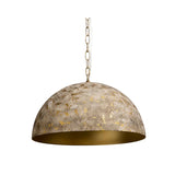 Tara Pendant Light Antique Gold Modern Dome Design