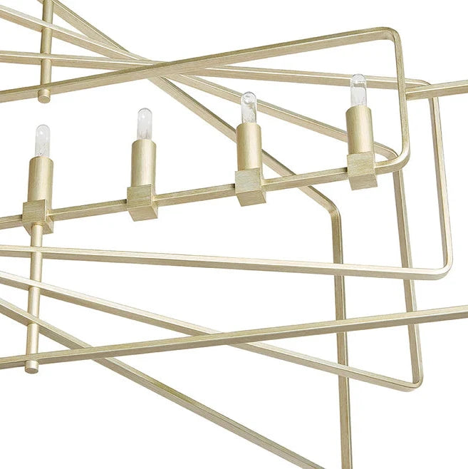 Raiden Chandelier Modern Champagne Gold Finish