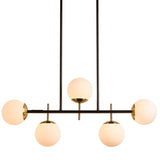 Keiley Chandelier Modern Design with Gold Accents