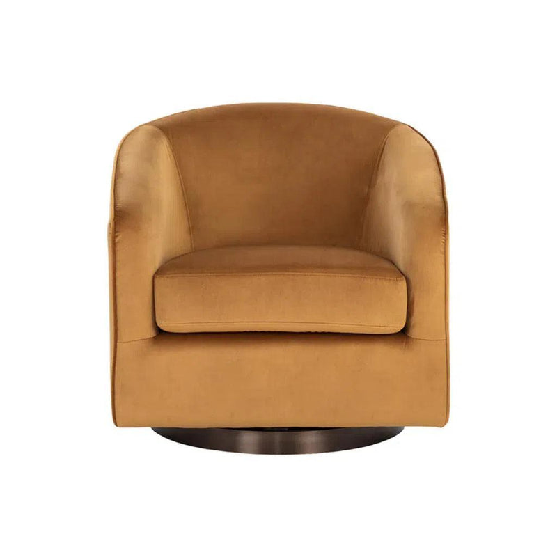 Hazel Fabric Upholstered Swivel Lounge Chair