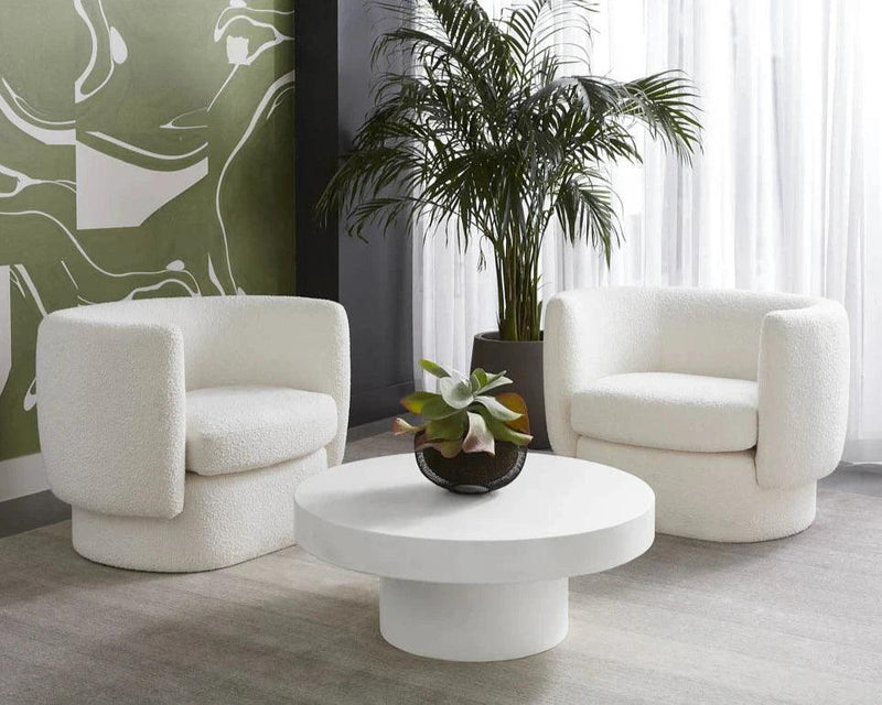 Valence Armchair Maya White - Stylish Contemporary Comfort