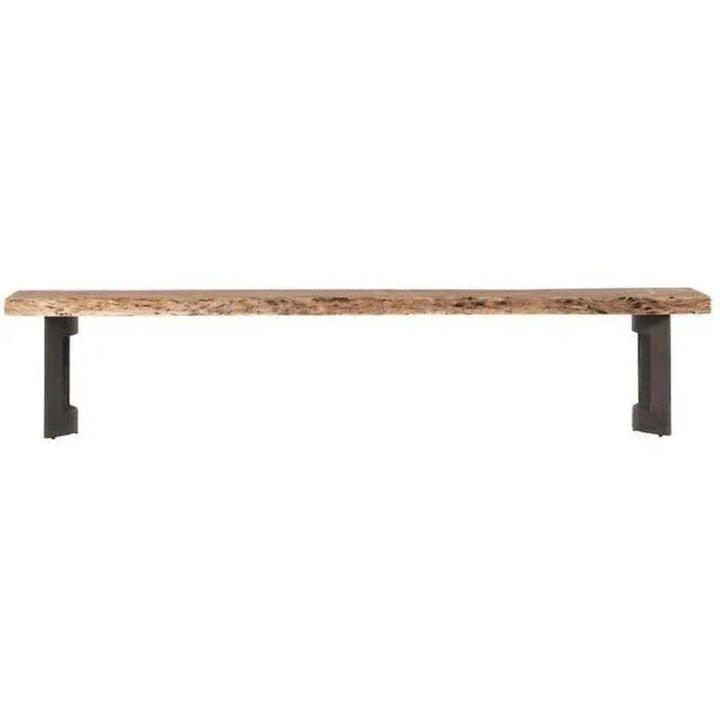 108 Inch Industrial Live Edge Dining Bench - LOOMLAN - Moe's Home - Dining Benches