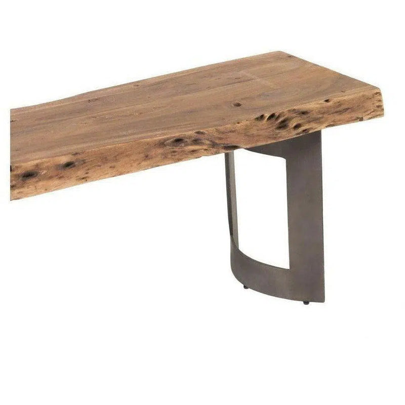 108 Inch Bench Large Smoked Brown Industrial Dining Benches LOOMLAN By Moe's Home