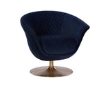 Carine Fabric Upholstered Swivel Lounge Chair