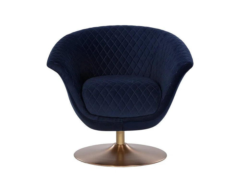 Carine Fabric Upholstered Swivel Lounge Chair