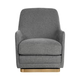 Marcela Swivel Lounge Chair Modern Comfort In Grey