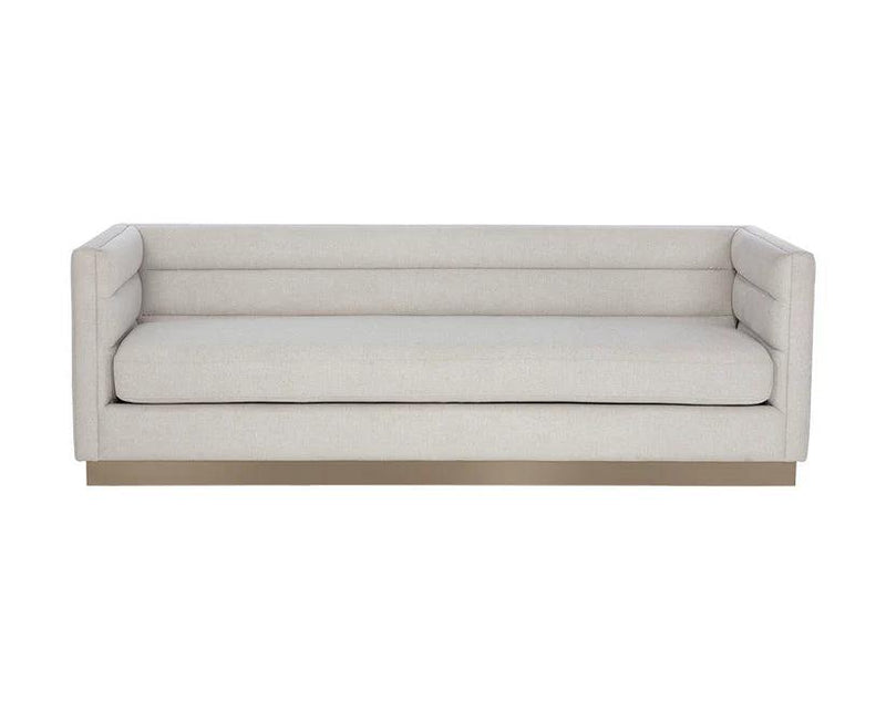 Talbot Sofa Belfast Oatmeal Modern Design Fabric Couch