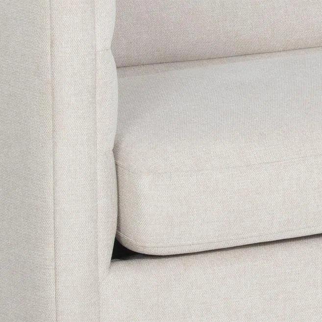 Talbot Sofa Belfast Oatmeal Modern Design Fabric Couch