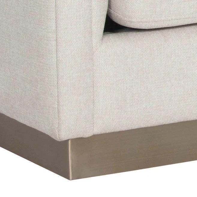 Talbot Sofa Belfast Oatmeal Modern Design Fabric Couch