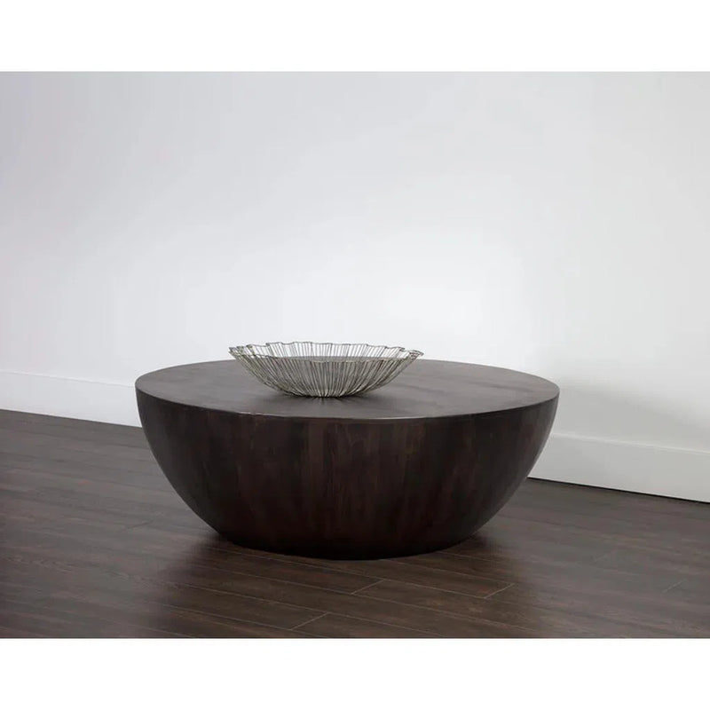 Kinsley Wooden Handcrafted Round Coffee Table