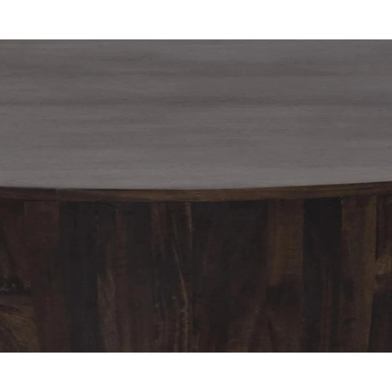 Kinsley Wooden Handcrafted Round Coffee Table