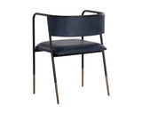 Brenan Leather Upholstered Elegant Dining Armchair