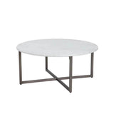 Kiara Steel Framed Marble Coffee Table