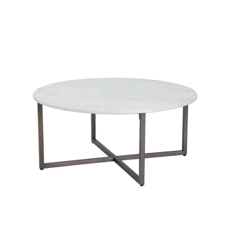 Kiara Steel Framed Marble Coffee Table