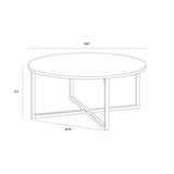 Kiara Steel Framed Marble Coffee Table