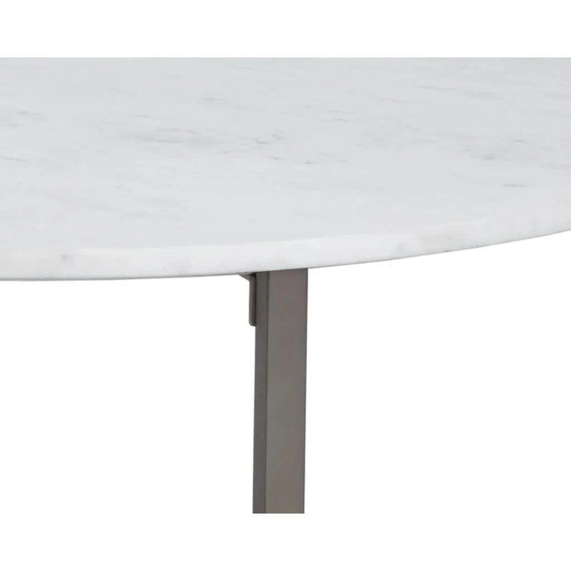 Kiara Steel Framed Marble Coffee Table